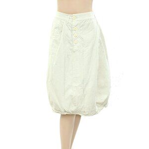 Nygardsanna Solid Ecru Skirt Cotton Summer Peasant Vintage M\L-38 NWD 251180